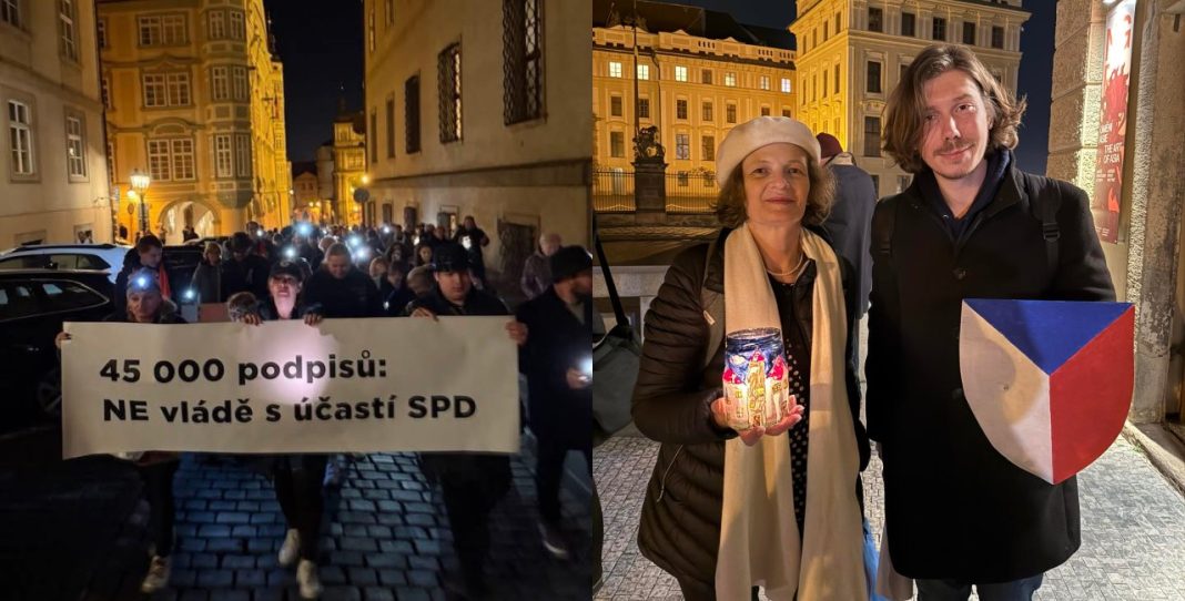 Prague protest rallies against far-right SPD in power, leader’s own brother joins