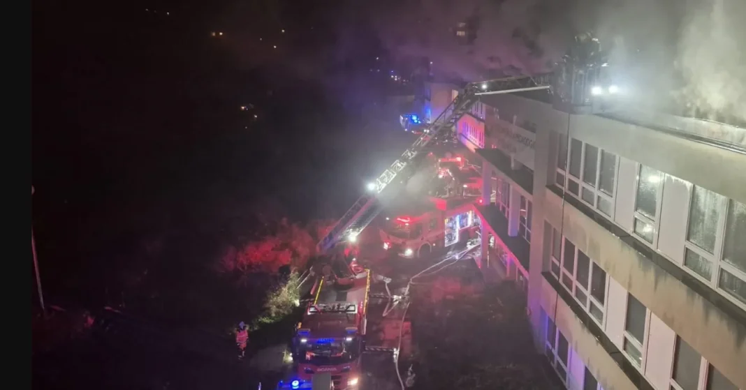 Firefighters Respond to Major Fire at Zlín High School: 11 Units Deployed in Level 3 Alert