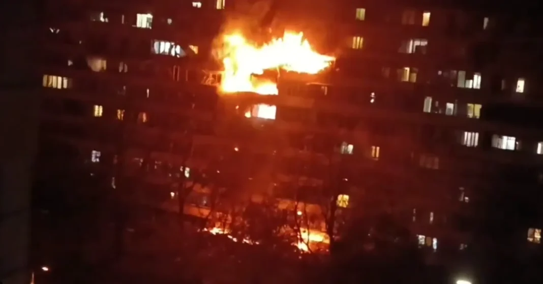 Kyiv Faces Intense Attack: Fires Erupt in Several High-Rise Buildings