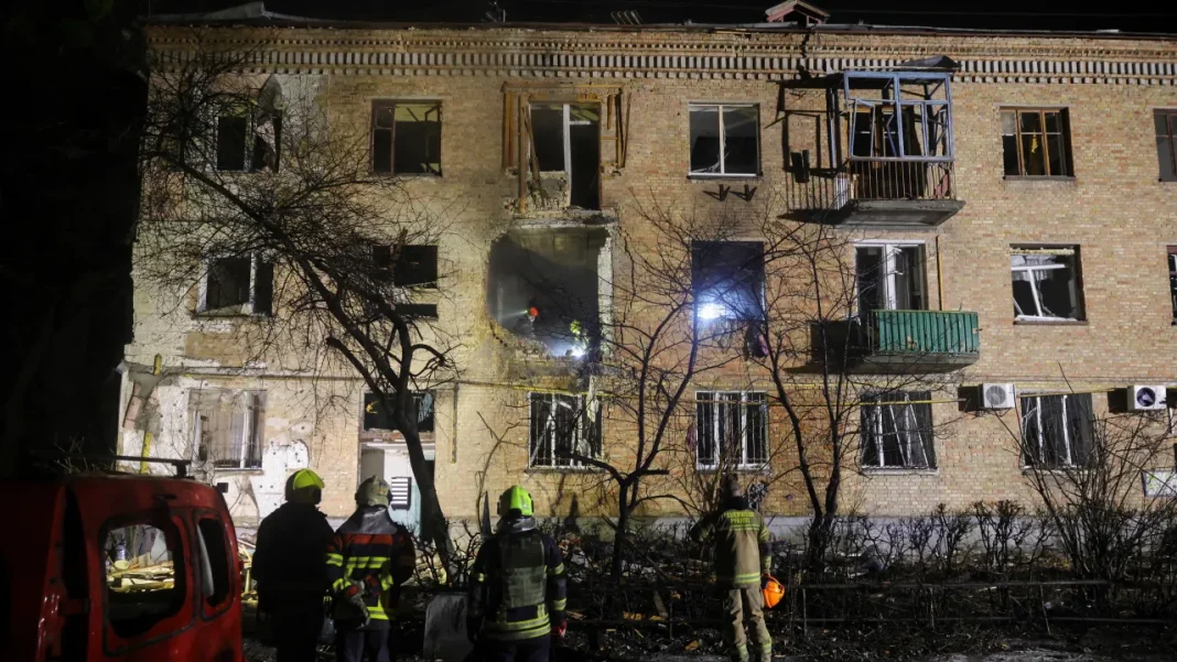 Russian Missile and Drone Attack on Kyiv: 1 Dead, 11 Injured
