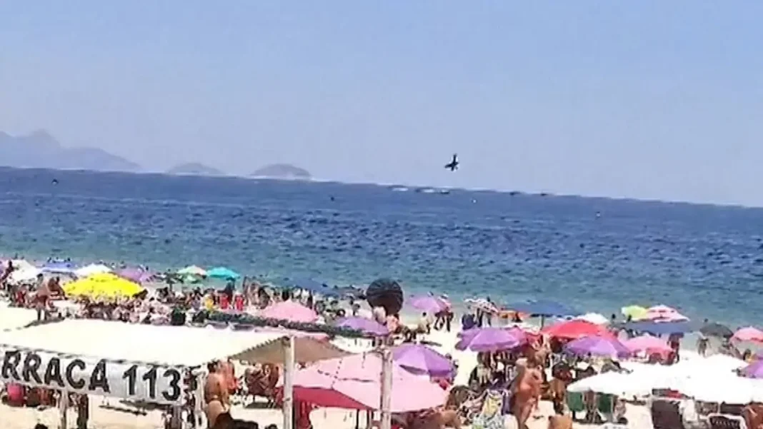 Plane with Advertising Banner Crashes into Sea Near Copacabana Beach: Fatal Incident Captured on Camera