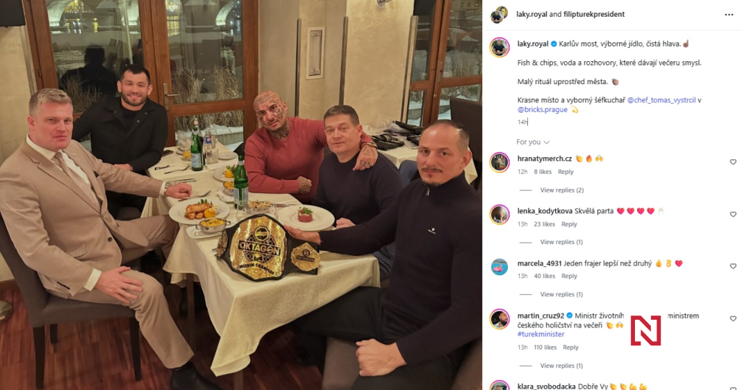 Turek and Nacher Dine with Fighter Muradov, Allegedly Linked to Organized Crime